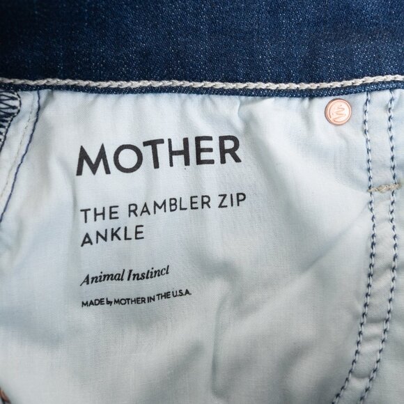 MOTHER SUPERIOR The Rambler Zip Ankle Jeans Animal Instinct Denim Size 25 - Picture 14 of 15